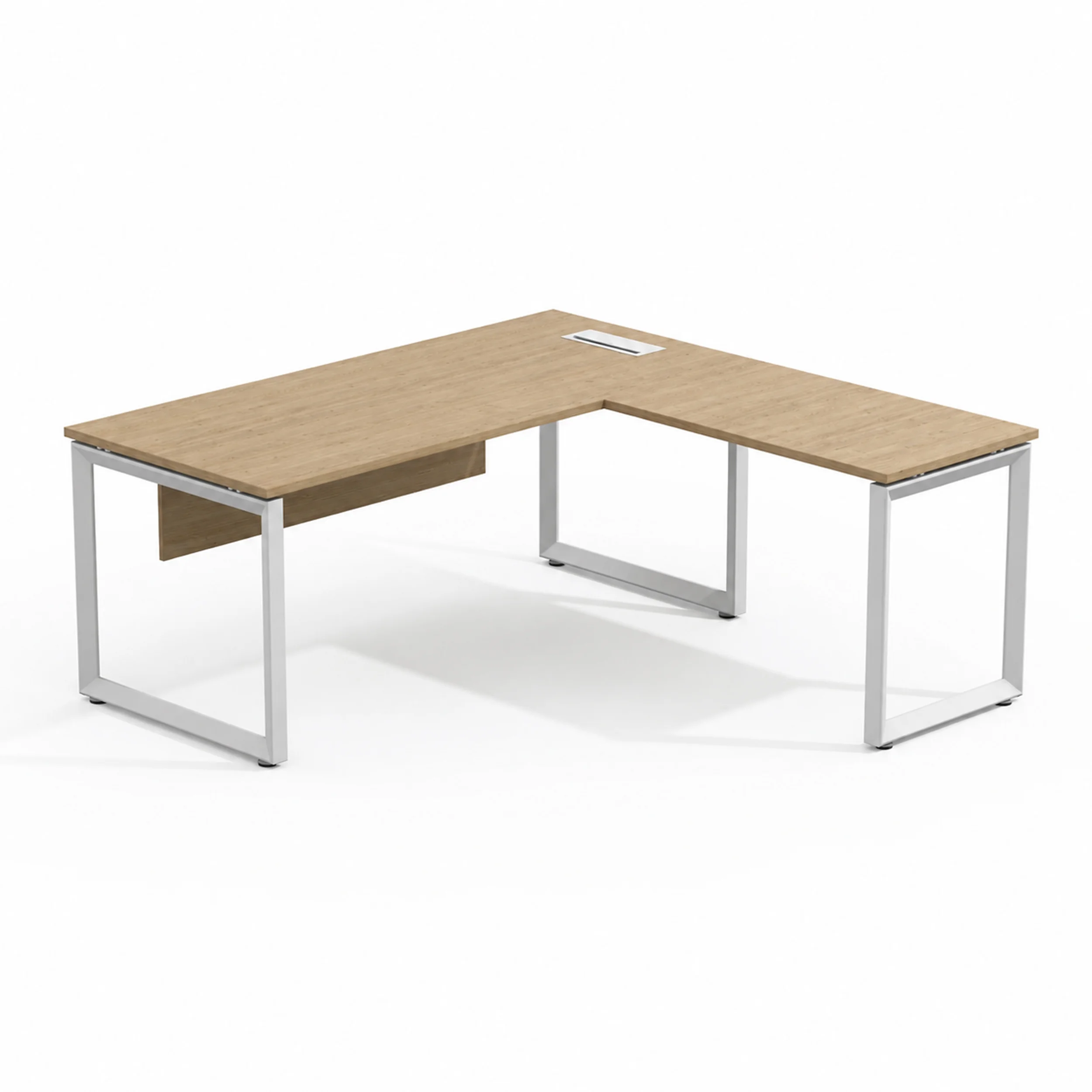 Workhub L Shaped Executive Workstation White Frame