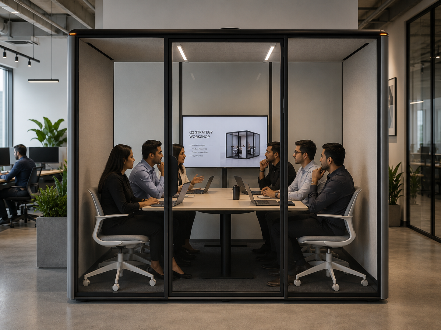 Meeting in the Strategy Pod
