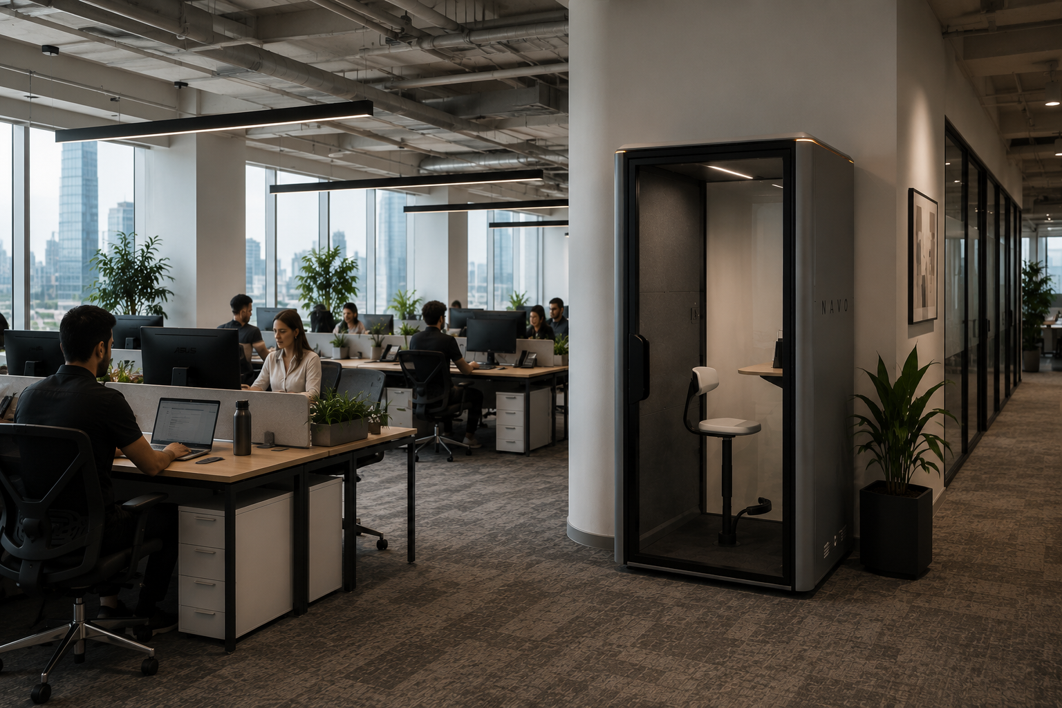 Modern Office with City Views